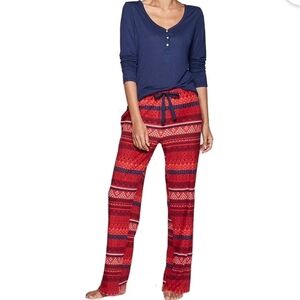 Stars Above Navy and Red Pajama Set NWT